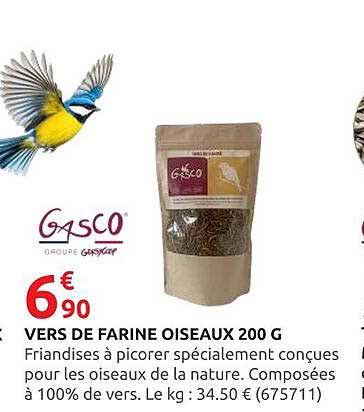 VERS DE FARINE OISEAUX 200 G