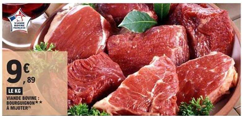 VIANDE BOVINE : BOURGUIGNON★★ À MIJOTER