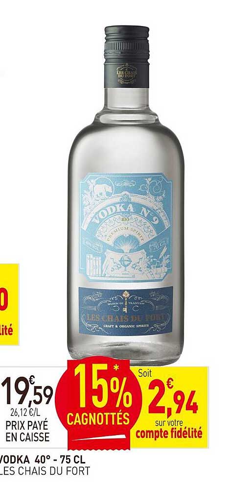 Vodka N°9 Bio 40° - 75 cl