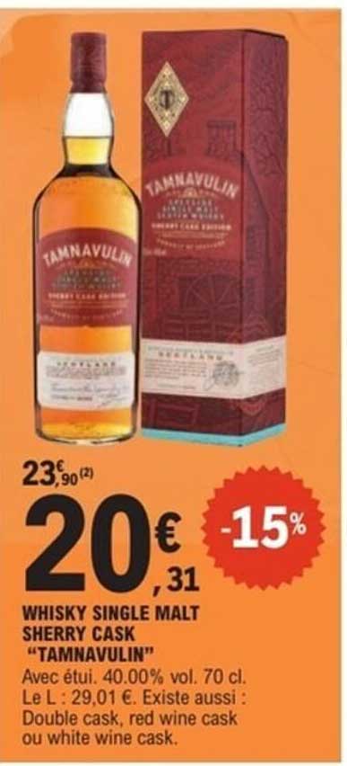 WHISKY SINGLE MALT SHERRY CASK "TAMNAVULIN"