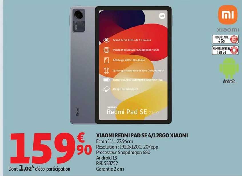 XIAOMI REDMI PAD SE 4/128GO XIAOMI