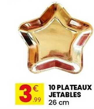 10 PLATEAUX JETABLES 26 cm