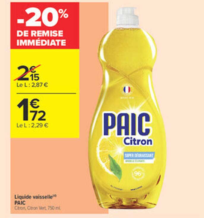 -20% DE REMISE IMMÉDIATE