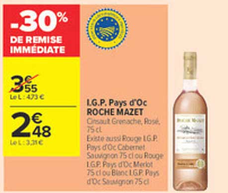 -30% DE REMISE IMMÉDIATE