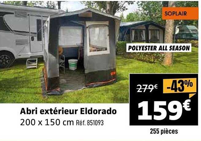 Abri extérieur Eldorado 200 x 150 cm Réf. 851093