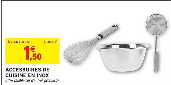 ACCESSOIRES DE CUISINE EN INOX