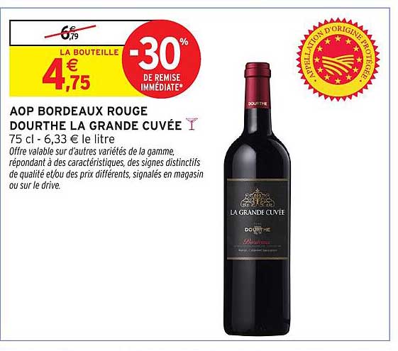 AOP BORDEAUX ROUGE DOURTHE LA GRANDE CUVÉE