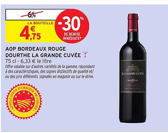 AOP BORDEAUX ROUGE DOURTHE LA GRANDE CUVÉE