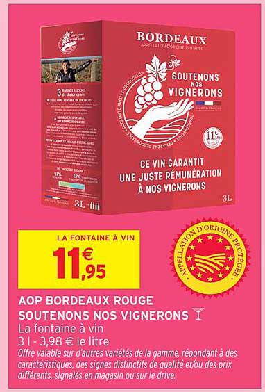 AOP BORDEAUX ROUGE SOUTENONS NOS VIGNERONS