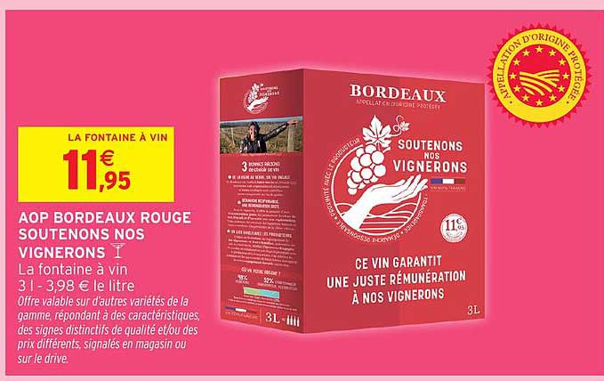 AOP BORDEAUX ROUGE SOUTENONS NOS VIGNERONS