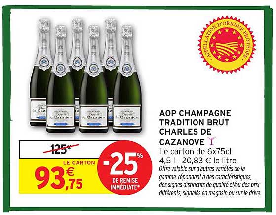 AOP CHAMPAGNE TRADITION BRUT CHARLES DE CAZANOVE
