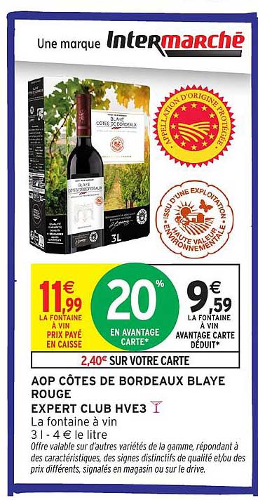 AOP CÔTES DE BORDEAUX BLAYE ROUGE EXPERT CLUB HVE3