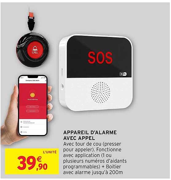 APPAREIL D'ALARME AVEC APPEL