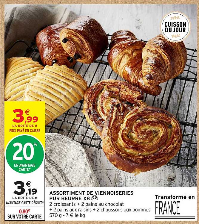 ASSORTIMENT DE VIENNOISERIES PUR BEURRE x8