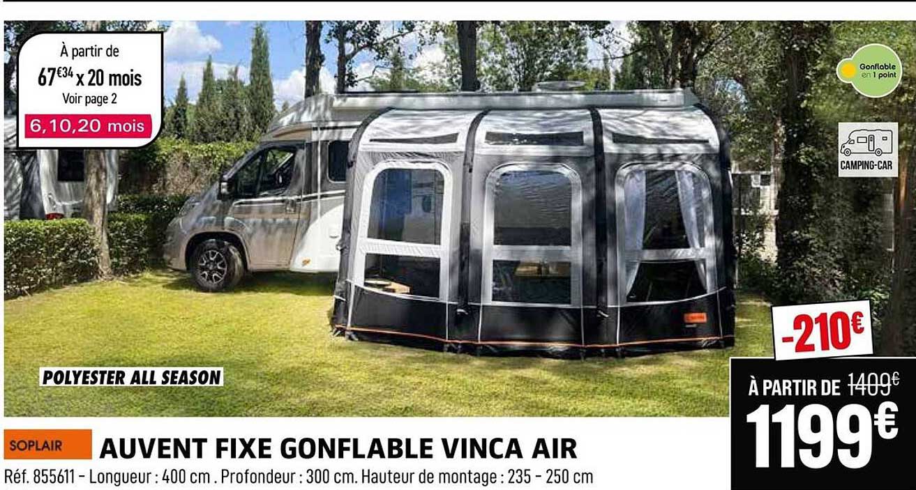AUVENT FIXE GONFLABLE VINCA AIR