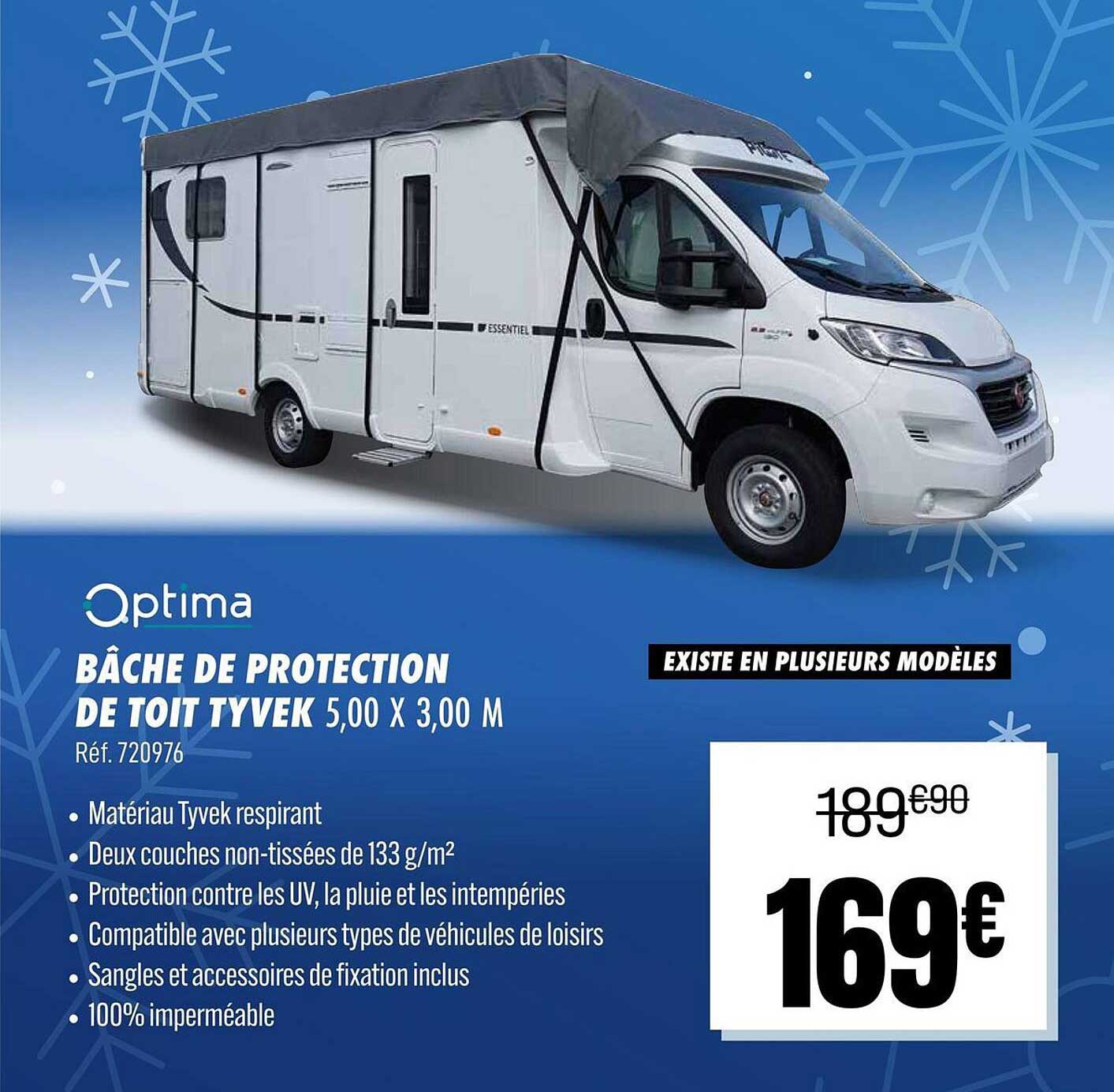BÂCHE DE PROTECTION DE TOIT TYVEK 5,00 X 3,00 M