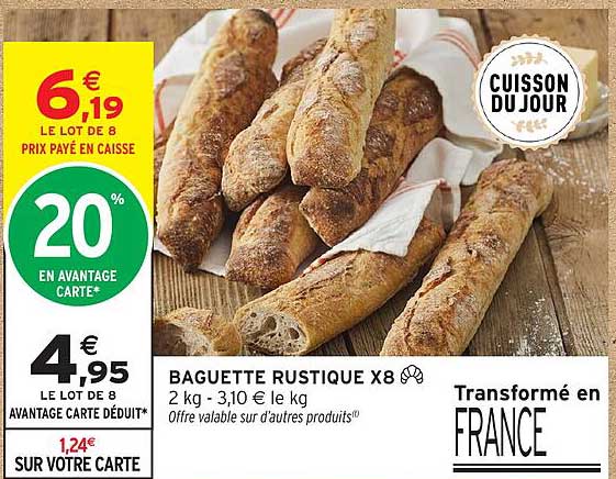 BAGUETTE RUSTIQUE X8