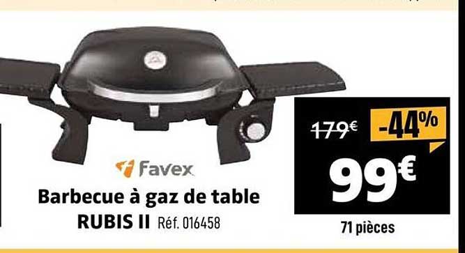 Barbecue à gaz de table RUBIS II Réf. 016458