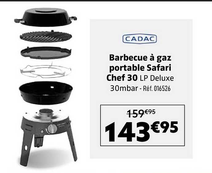 Barbecue à gaz portable Safari Chef 30 LP Deluxe