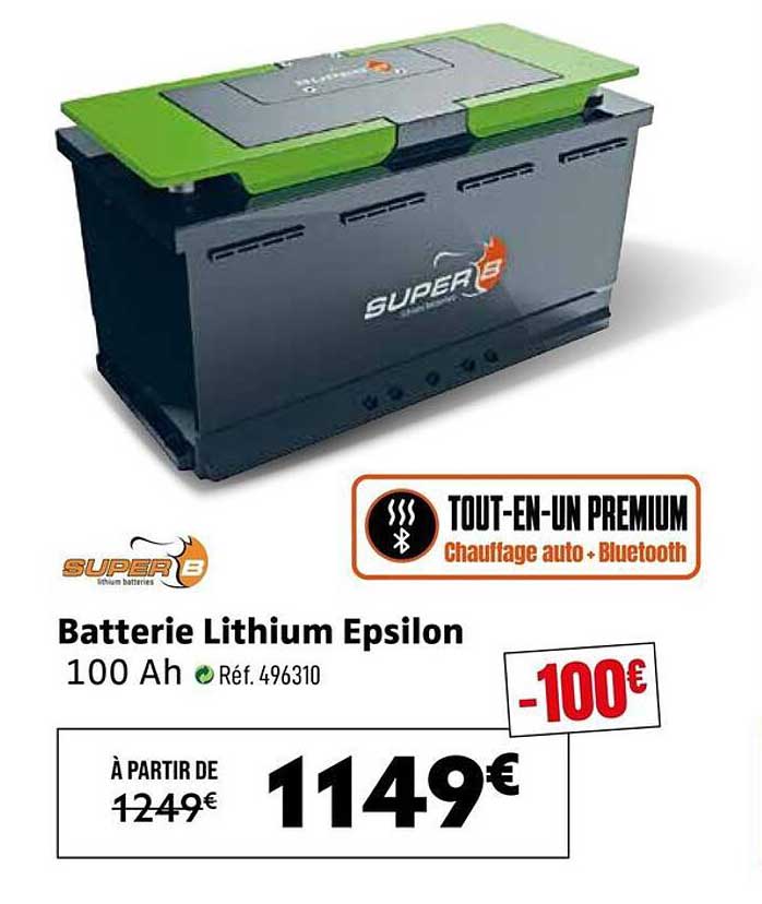 Batterie Lithium Epsilon 100 Ah Réf. 496310