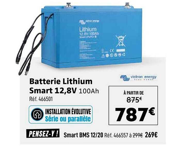 Batterie Lithium Smart 12,8V 100Ah