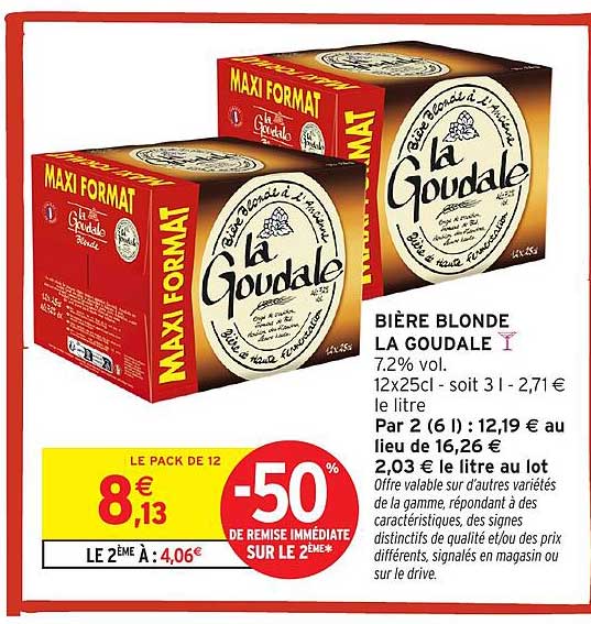 BIÈRE BLONDE LA GOUDALE