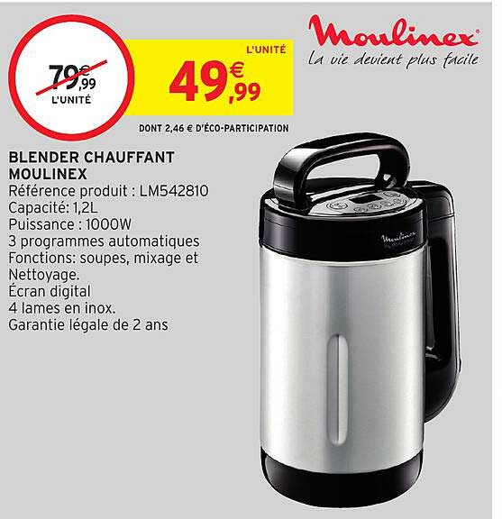 BLENDER CHAUFFANT MOULINEX