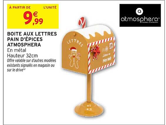 BOITE AUX LETTRES PAIN D'ÉPICES ATMOSPHERA