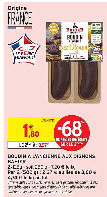 BOUDIN À L’ANCIENNE AUX OIGNONS BAHIER