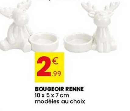 BOUGEOIR RENNE 10 x 5 x 7 cm modèles au choix