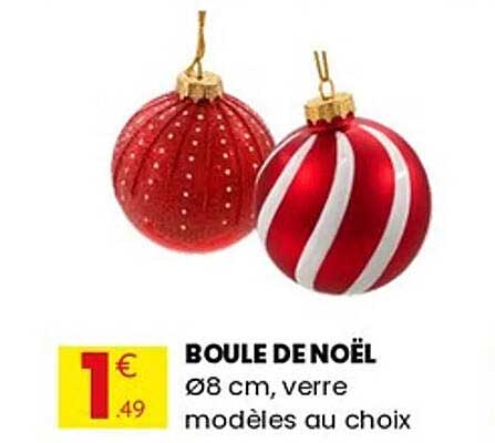 BOULE DE NOËL Ø8 cm, verre modèles au choix