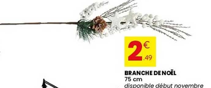 BRANCHE DE NOËL 75 cm disponible début novembre