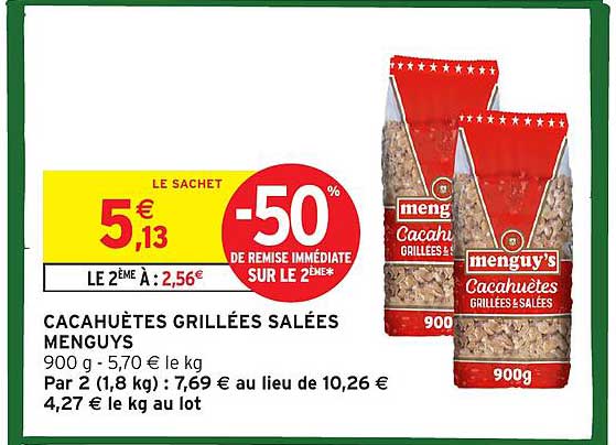 CACAHUETES GRILLÉES SALÉES MENGUY'S