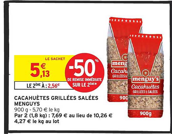 CACAHUÈTES GRILLÉES SALÉES MENGUYS