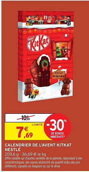 CALENDRIER DE L'AVENT KITKAT NESTLÉ