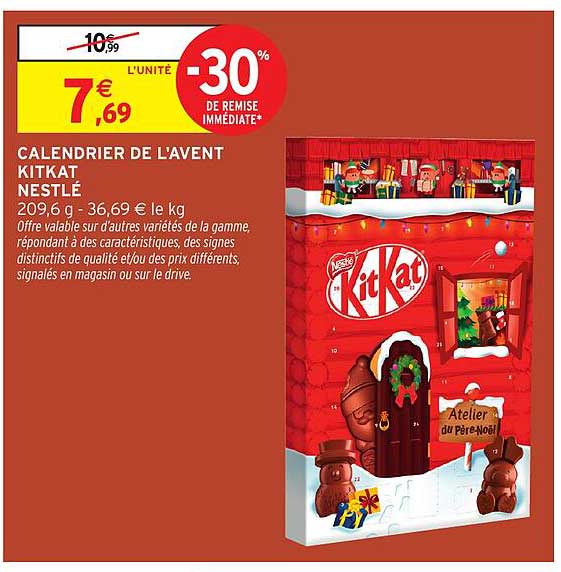 CALENDRIER DE L'AVENT KITKAT NESTLÉ