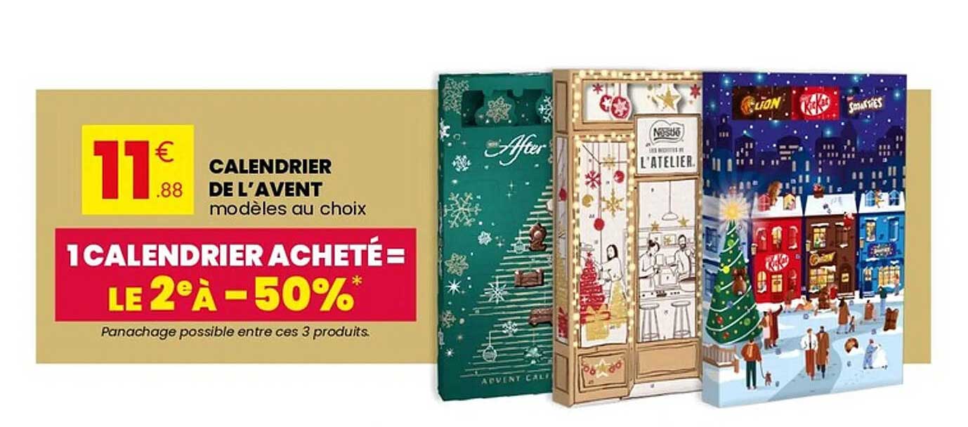 CALENDRIER DE L’AVENT modèles au choix