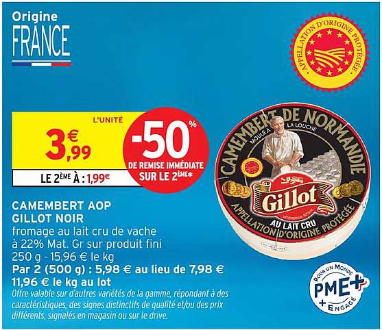 CAMEMBERT AOP GILLOT NOIR