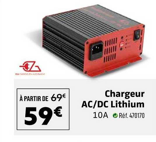 Chargeur AC/DC Lithium 10A Réf. 470170