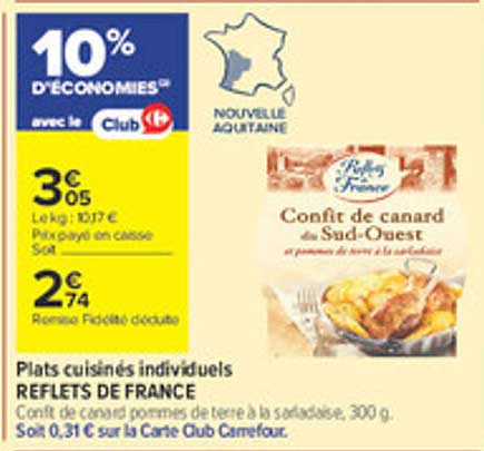 Confit de canard pomme de terre à la sarladaise, 300 g