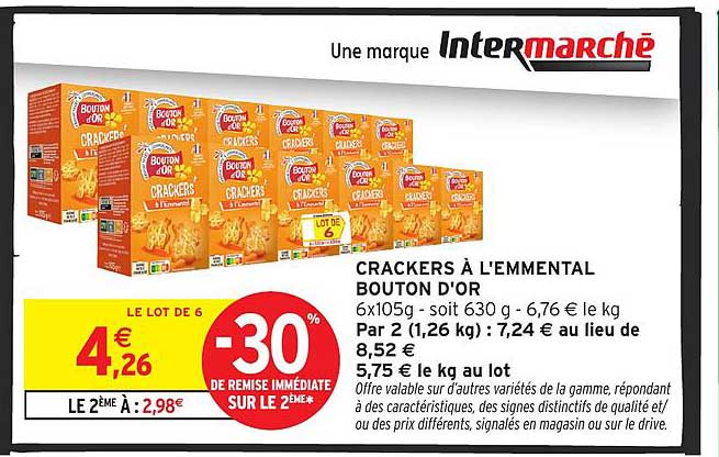 CRACKERS À L'EMMENTAL BOUTON D'OR