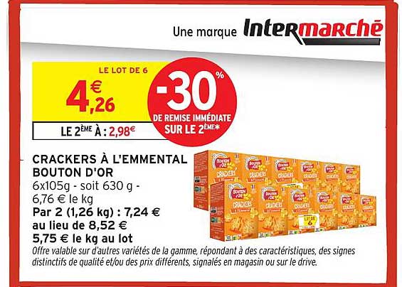 CRACKERS À L’EMMENTAL BUTTON D’OR