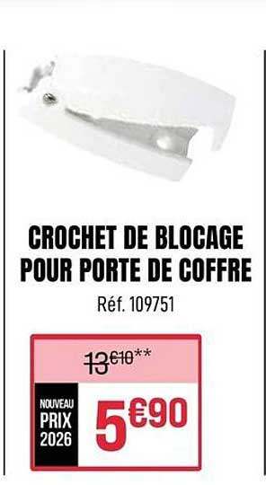CROCHET DE BLOCAGE POUR PORTE DE COFFRE