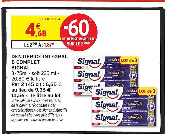 DENTIFRICE INTÉGRAL 8 COMPLET SIGNAL