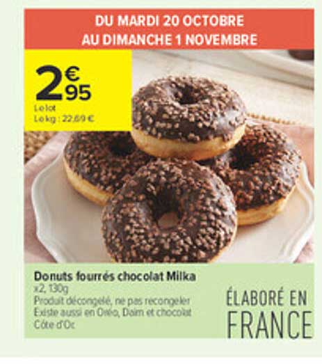 Donuts fourrés chocolat Milka