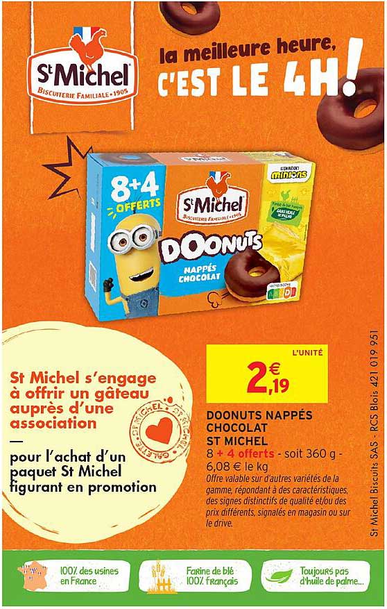 DOONUTS NAPPÉS CHOCOLAT ST MICHEL