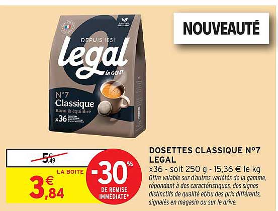 DOSETTES CLASSIQUE N°7 LEGAL