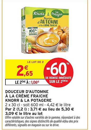 DOUCEUR D'AUTOMNE À LA CRÈME FRAÎCHE KNORR & LA POTAGÈRE