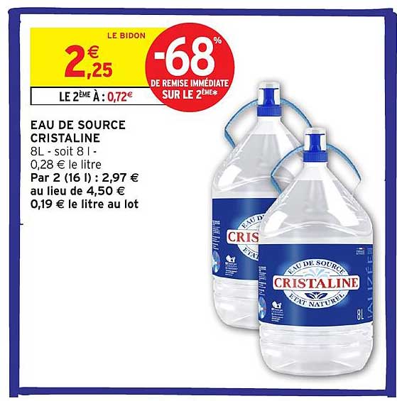 EAU DE SOURCE CRISTALINE
