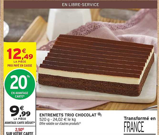 ENTREMETS TRIO CHOCOLAT